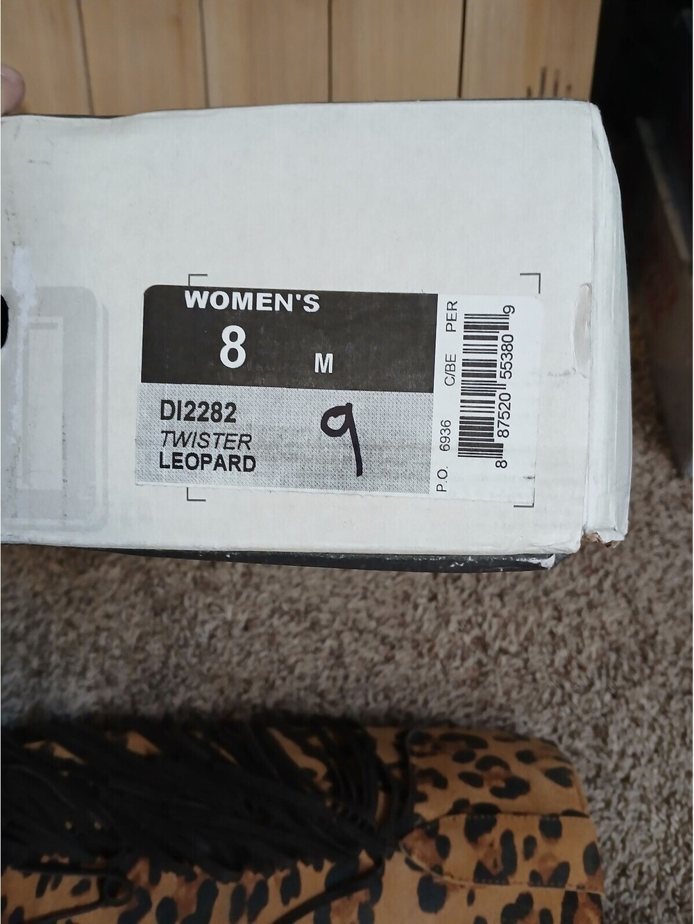 Dingo Women's Twister Leopard Print Fringe Boots Size 8M - Picture 6 of 6